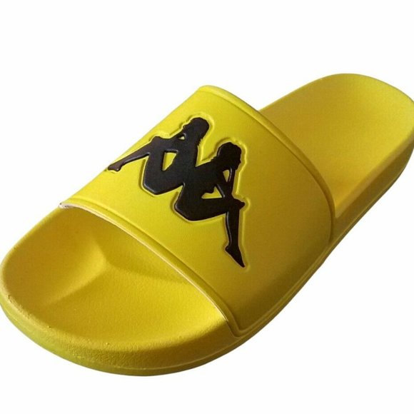 Kappa Authentic Adam 2 Slides Yellow Fluo-Black